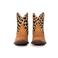 Botas Vaqueras de Cuero Genuino para Mujer, Botas Cortas Estilo Western, Botas de Trabajo Cómodas para Granjeras