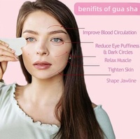 Rouleau de massage facial en jade blanc naturel Xiuyan et ensemble de pierres Gua Sha pour les soins de la peau anti-âge
