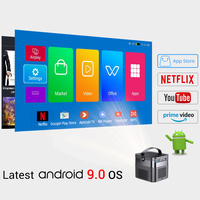 BYINTEK — Mini-projecteur Portable intelligent U70 Pro 3D, Android 9.0, Wifi, DLP, 4K, pour cinéma, batterie, voyage