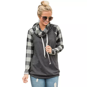 Sudadera con capucha y estampado de dos tonos para mujer, técnicas de sublimación con cremallera, suministro OEM, tejido de punto, Material de poliéster, lavado sólido - Product Image 6