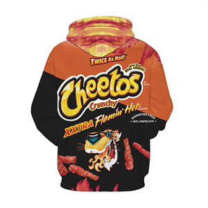Sudadera con Capucha Premium para Hombre, Diseño 3D de Cheetos XXTRA <span class=keywords><strong>Flamin</strong></span>' <span class=keywords><strong>Hot</strong></span>, Estilo Informal y Urbano - Product Image 2