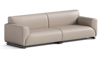 Ensemble de canapés de bureau 3 places en cuir moderne de luxe léger pour réception de direction, bureau à domicile et salon