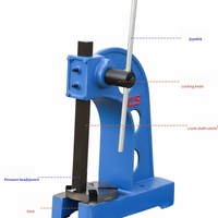 Presse à cliquet manuelle compacte 1T, vente directe usine, presse de bureau, machine de poinçonnage pour billes de plomb pour atelier