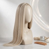 Extensiones de Cabello con Cutícula Alineada, Cabello Humano Virgen Vietnamita 100% Sin Procesar, 10 Pulgadas, Liso, Puntas Completas, para Mujer, con Reflejos Marrones