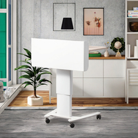 Nouvelle Arrivée - Table d'Ordinateur Portable Moderne en Métal à Hauteur Réglable Pneumatiquement - Bureau Assis-Debout à Levage par Gaz pour Usage Commercial, Domicile, Bureau, École, iPad