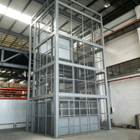 Plateforme de travail sur rail de guidage à facteur de sécurité élevé, élévateur vertical pour le transport de matériaux en usine