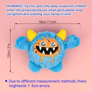 Support OEM ODM mignon petit monstre en peluche avec une boule <span class=keywords><strong>sonore</strong></span> pour le cadeau de vacances de votre chien Ventes directes d'usine - Product Image 4