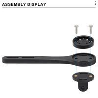 RIDERACE Braket Komputer Sepeda Nilon Kekuatan Tinggi untuk Garmin Edge Series & GOPRO, Penyangga Stopwatch GPS Bersepeda