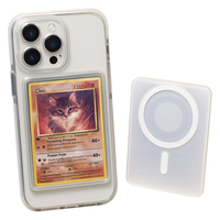 Soporte Magnético para Tarjetas con Textura Esmerilada, Soporte Transparente de Alta Definición para Teléfono, Estuche de Exhibición para Juegos de Cartas Coleccionables