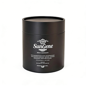 Tube cylindrique promotionnel avec étiquette personnalisée, emballage en papier écologique, boîte ronde en carton recyclable pour cadeau de mariage - Product Image 1