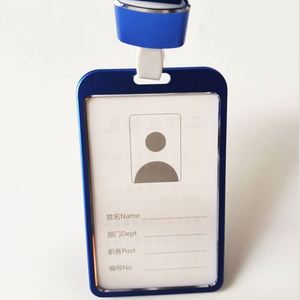 Hot Selling Free Sample Aluminum Alloy Metal Business <b>Card</b> <b>Holder</b> and Name Badge Popular Use - Product Image 5