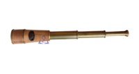 Kelvin Hughes 1917 Londres Antique Laiton Victorien Marine Télescope Jumelles 19 Pouces De Poche En Cuir Cas Victorien Maritime