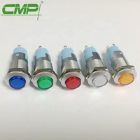 Interrupteur à bouton-poussoir à verrouillage en plastique éclairé CMP de 12 mm