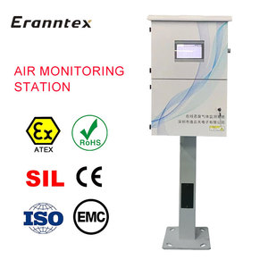 大気質モニタリングシステム (aqms) 湿度温度Pm2.5 Pm10 Co So2 Co No2 Tvoc O3屋外用汚染測定装置 - Product Image 1