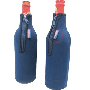 Custom Wine <b>Bottle</b> Cooler Covers Neoprene Insulated Beer <b>Bottle</b> Holder with Zipper - Product Image 2