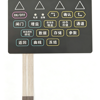 Détecteur de défauts par ultrasons, clavier à membrane, instrument de contrôle industriel pour essais non destructifs, panneau de commande, interrupteur personnalisé noir 1,0 mm