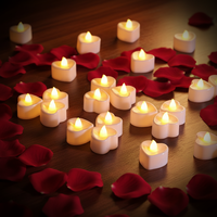Décoration de Noël et de mariage pas chère de Matti, bougie chauffe-plat LED sans flamme en forme de cœur, à piles, effet flamme 3D réelle et chaleureuse, vente en gros