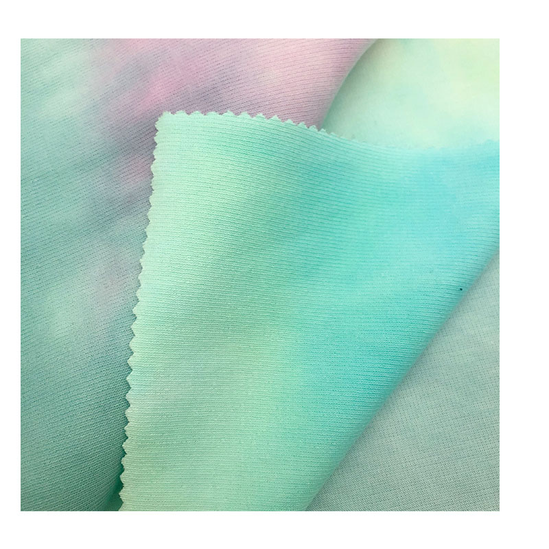 Новинка, модный галстук краситель трикотажного полотна 75% хлопок 25% полиэстер Джерси 280GSM для комплекты одежды из полиэстера; Хлопковый галстук с рисунком в виде банта окрашенная ткань