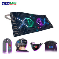 Écran d'affichage à LED flexible de couleur RVB T-shirts Chapeaux Insérer des feuilles de LED lumineuses programmables