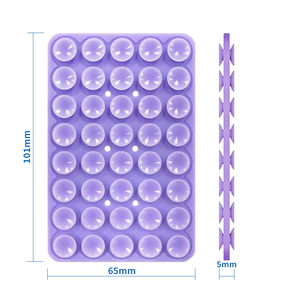 Support de téléphone réutilisable à ventouse double face en silicone, 40 ventouses, tapis adhésif pour miroir, verre, carrelage, fabriqué en Chine - Product Image 4