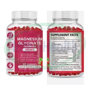 Complément alimentaire ASAP OEM pour adultes, bonbons gélifiés à la glycine et au glycinate de magnésium, 500 mg - Product Image 5