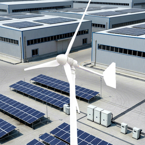 Turbina Eolica ad Asse Verticale da 5000W con Pale in Fibra di Vetro Rinforzata Compatibile con Pannelli Solari per Soluzioni di Energia Ibrida - Product Image 1