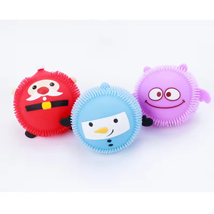 Wholesale 4 Inch Christmas <b>LED</b> Light up PU Material Stress <b>Ball</b> Fidget Toy for Boys & Girls - Product Image 4