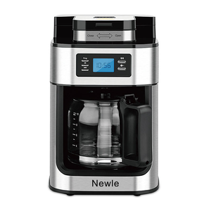 Newle American Drip <strong>Coffee</strong> Maker Stainless Steel Espresso <strong>Coffee</strong> <strong>Machine</strong> Keep Warm Programmable <strong>Timer</strong> Built-in Burr Grinder - Product Image 2