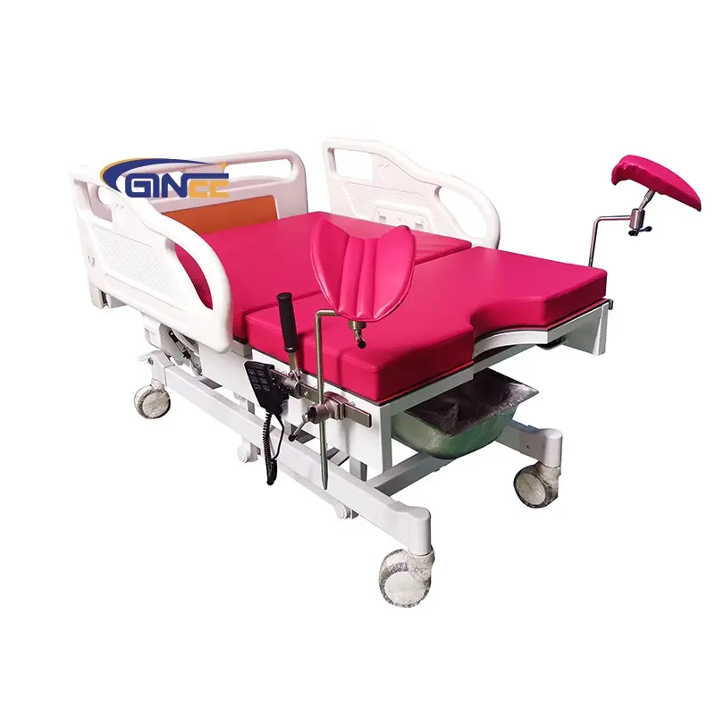 Ginee Medical Hospital Sala de maternidad Cama de parto Mesa de operaciones de ginecología automática eléctrica