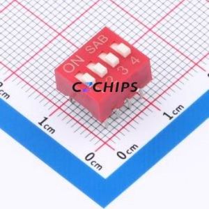 BSE04GR DIP Switch Through hole Component (THT) Switch Single Pole Single Throw 4 2.54mm 25mA - Product Image 1