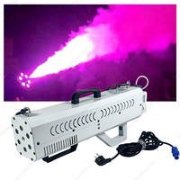 Événement spectacle Disco mariage pistolet à fumée 1800W mitrailleuse à fumée à base d'eau RGB 9LED colonne d'air effet de scène pour Dj discothèque fête