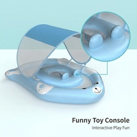 Bouée de bain pour bébé avec console volant, corps gonflable en PVC, siège en maille et auvent pare-soleil pour programmes de vente au détail personnalisés
