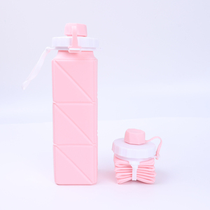 Nouvel ensemble de bouteilles de voyage en silicone, bouteille d'eau en silicone pliable avec paille pour activités de plein air - Product Image 1