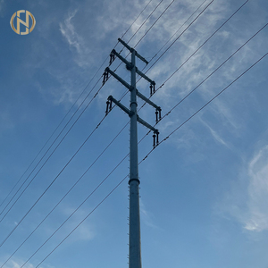 Palo d'acciaio galvanizzato di elettricità con il rivestimento amichevole di Eco per l'infrastruttura di energia verde proietta materiale elettrico - Product Image 5