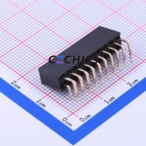 A2541HWR-2x10P Pin Socket Bent Lead Through Hole,P=2.54mm Connector 2x10P 2.54mm 2.54mm Square Hole - Product Image 2