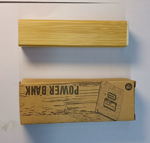 Mini Power Bank 2600mah d'urgence avec alimentation mobile en bois et en bambou. - Product Image 4