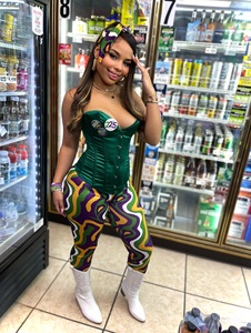 Top Corsetto Jutrisuijo per Donna, Set 2 Pezzi <span class=keywords><strong>in</strong></span> <span class=keywords><strong>Pizzo</strong></span> Push-up, Nuovo Completo Estivo con Canotta e Pantaloncini, Abbigliamento da Club e Festa - Product Image 4