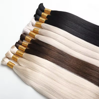 Disesuaikan kutikula lembut alami pirang Nano ujung rambut manusia pemasok Tiongkok kualitas tinggi rambut Remy pakan rambut India Tunggal