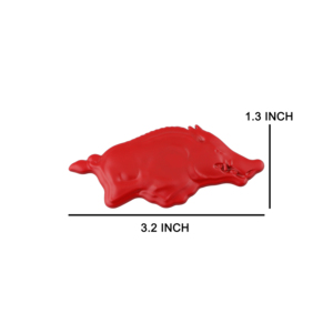 Emblème de voiture rouge mignon professionnel personnalisé cochon <span class=keywords><strong>sanglier</strong></span> emblème <span class=keywords><strong>autocollant</strong></span> de voiture en métal Badge accessoires automobiles en gros avec 3M - Product Image 4