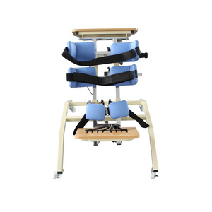 Équipement d'entraînement à la position debout inclinable pour enfants, cadre réglable pour la thérapie de réadaptation, construction en acier bleu - Product Image 3