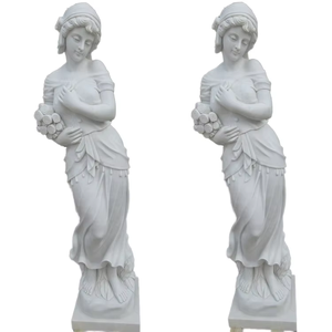 Décoration <span class=keywords><strong>de</strong></span> jardin Célèbre <span class=keywords><strong>grecque</strong></span> grandeur nature Statues <span class=keywords><strong>de</strong></span> dame en marbre blanc en pierre <span class=keywords><strong>Déesse</strong></span> des quatre saisons - Product Image 2