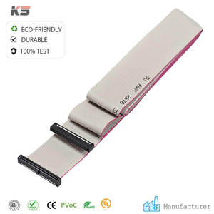 สายเคเบิลริบบิ้นแบบแบนสีเทา FC UL2678 ขนาด 1.27 มม. 40 พิน พร้อมหัวต่อ IDC แบบกำหนดเองได้ - Product Image 1