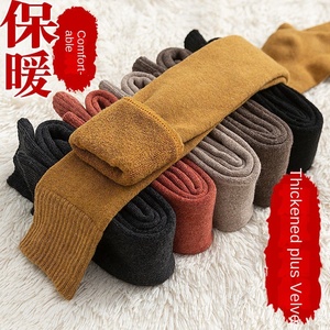 Großhandel gute Qualität Frauen Winter thermisch atmungsaktiv dicke Baumwolle lange Röhren socken Warme kniehohe Strümpfe Home Socken - Product Image 5