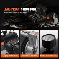 Gonfleur de pneu de klaxon de voiture sans fil de pompe à air numérique Portable avec 110-120 PSI 12V/24V emballage de boîte de compresseur en métal d'alimentation
