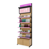 Rak toko kosmetik kustom desain parfum logam rak Tampilan berdiri untuk toko rambut dan produk kecantikan