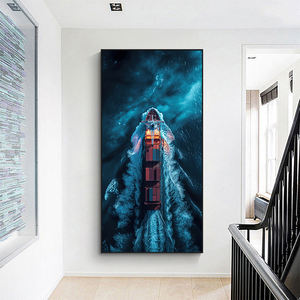 Luxe haut de gamme moderne Marine bateau conception toile peinture salon maison bureau décoration impression cristal porcelaine peinture - Product Image 2