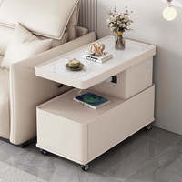 Table d'appoint intelligente tendance : Table basse moderne et minimaliste pour salon, table basse portable pour petits appartements