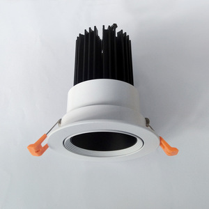 ไฟ LED เชิงพาณิชย์ โคมไฟเพดานแบบฝัง อะลูมิเนียมสีดำ 4100K แสงขาวธรรมชาติ AC 220V อายุการใช้งาน 50000 ชั่วโมง CRI 90 IP20 ปรับความสว่างได้ - Product Image 3