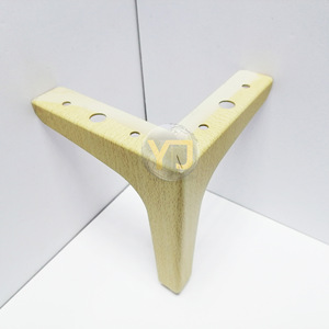 Wood Grain Three Pronged <b>Sofa</b> <b>Legs</b> 100MM 130MM 150MM 170MM Carbon Steel Modern Design Easy Installation - Product Image 1