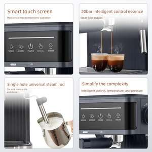 Cafetera Italiana Semiautomática de Sobremesa para el Hogar, con Espumador de Leche, Cafetera Espresso para Bar y Hogar - Product Image 6